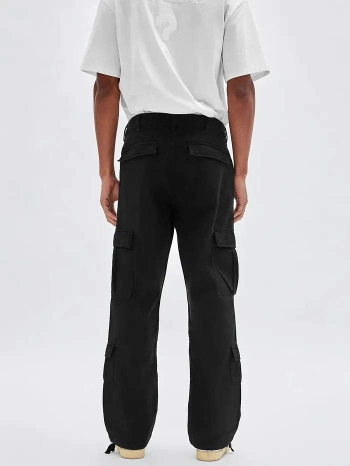 Men GUESS GUESS Originals Cargo Pants Black Jeans and Denim