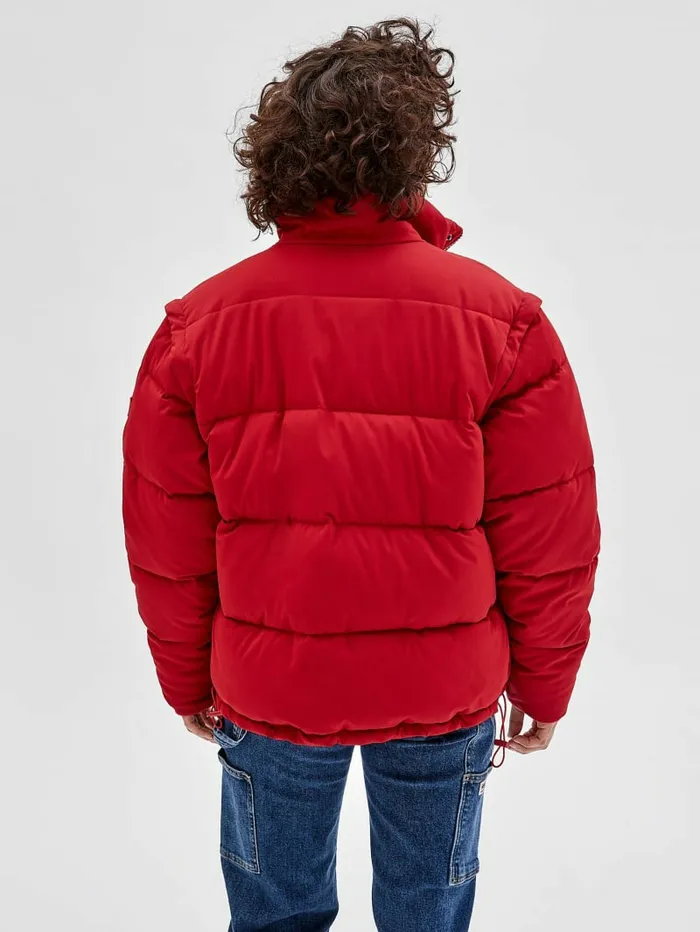 Men GUESS GUESS Originals Puffer Jacket Chili Red Jackets and Coats