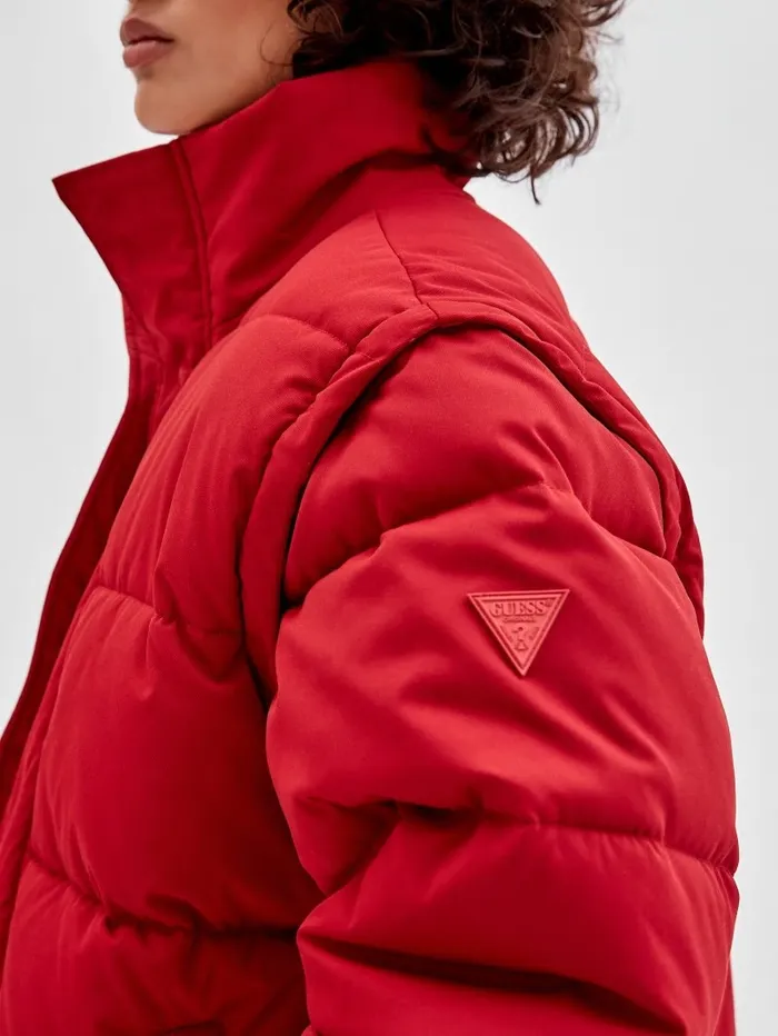 Men GUESS GUESS Originals Puffer Jacket Chili Red Jackets and Coats