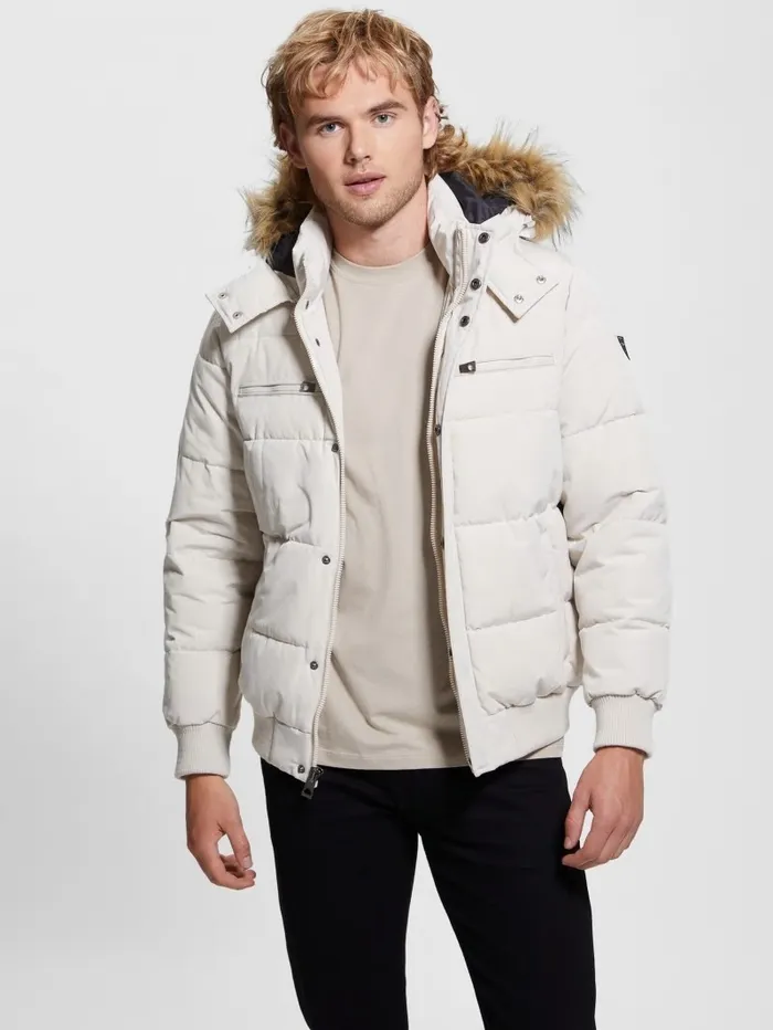 Men Heavy Flight Puffer Jacket Dreamy Moon Jackets and Coats GUESS
