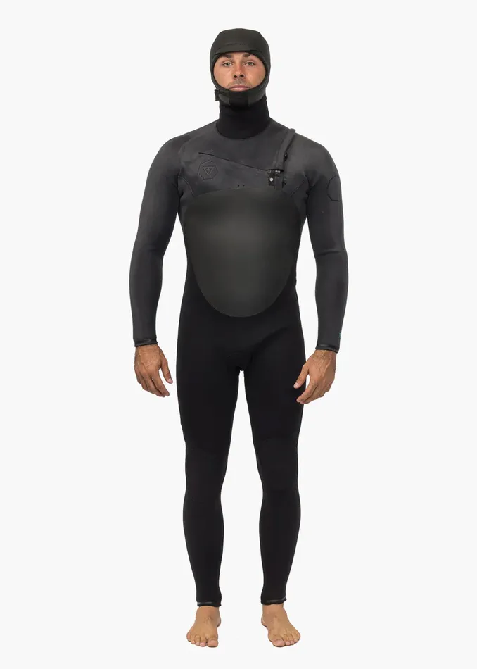Men High Seas II 54 Full Hooded Chest Zip Wetsuit Charcoal High Seas Wetsuits Vissla Men High Seas II 54 Full Hooded Chest Zip Wetsuit Charcoal High Seas Wetsuits Vissla