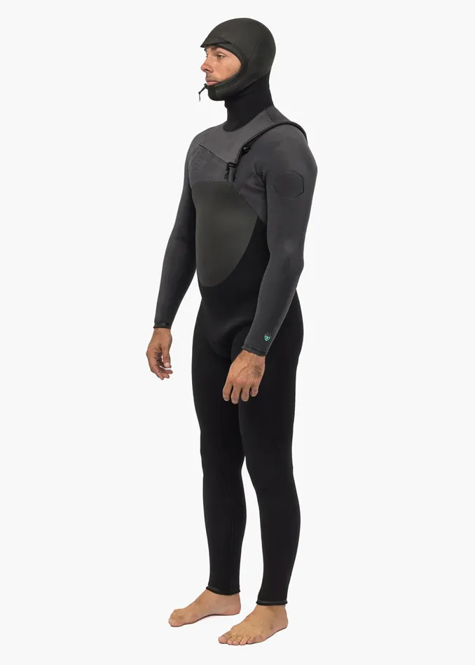 Men High Seas II 54 Full Hooded Chest Zip Wetsuit Charcoal High Seas Wetsuits Vissla Men High Seas II 54 Full Hooded Chest Zip Wetsuit Charcoal High Seas Wetsuits Vissla