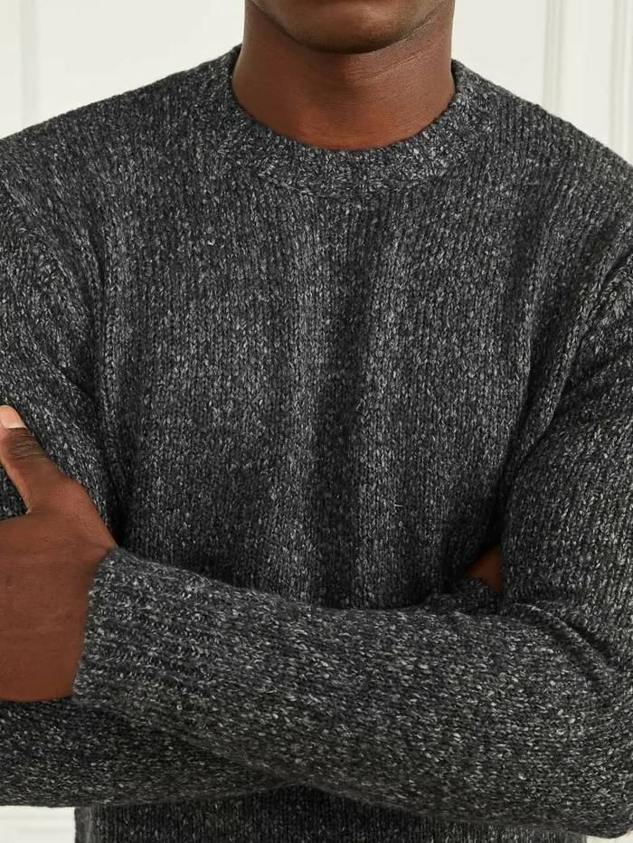Men Hoodies and Sweaters GUESS Jaspe Crewneck Sweater Black Men Hoodies and Sweaters GUESS Jaspe Crewneck Sweater Black