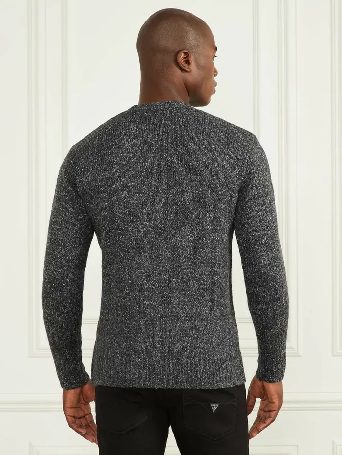 Men Hoodies and Sweaters GUESS Jaspe Crewneck Sweater Black Men Hoodies and Sweaters GUESS Jaspe Crewneck Sweater Black