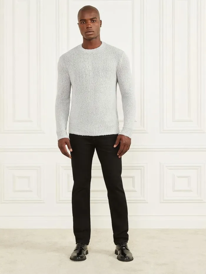 Men Hoodies and Sweaters GUESS Jaspe Crewneck Sweater Light Stone Heather Men Hoodies and Sweaters GUESS Jaspe Crewneck Sweater Light Stone Heather