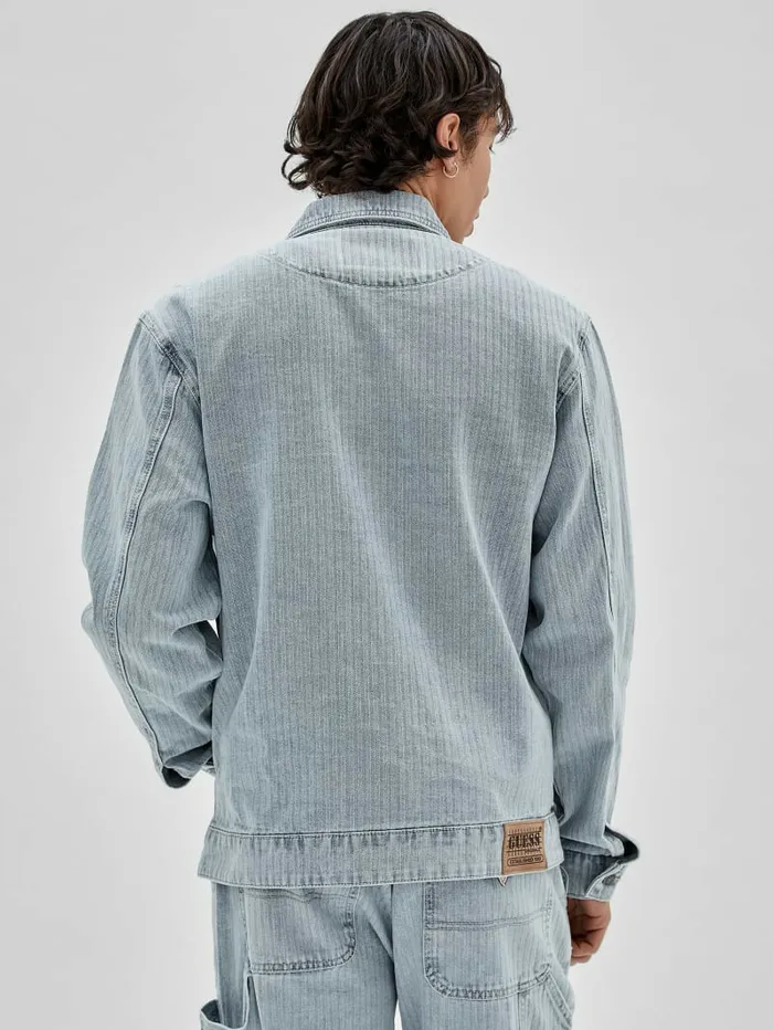 Men Jackets and Coats GUESS GUESS Originals Herringbone Zip Denim Jacket Go Vintage Herringbone Wa Men Jackets and Coats GUESS GUESS Originals Herringbone Zip Denim Jacket Go Vintage Herringbone Wa
