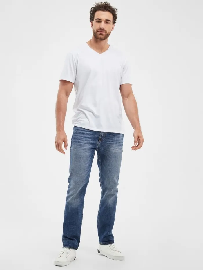Men Jeans and Denim GUESS Straight Jeans Stratus Blue Wash