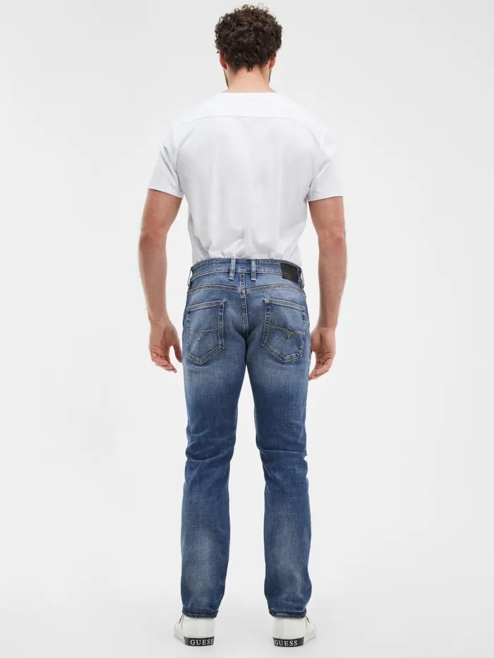 Men Jeans and Denim GUESS Straight Jeans Stratus Blue Wash