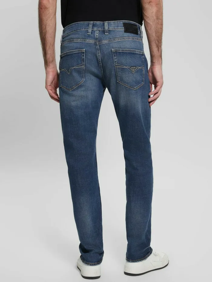 Men Jeans and Denim GUESS Straight Jeans Stratus Blue Wash