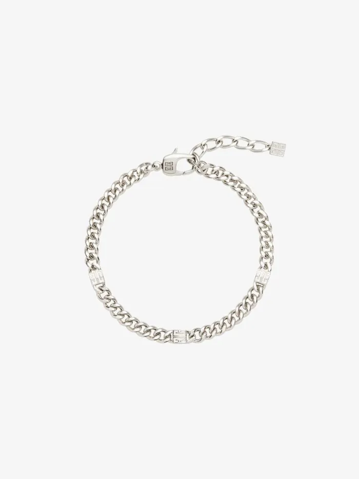 Men Jewelry Givenchy 4G Bracelet In Metal Silvery