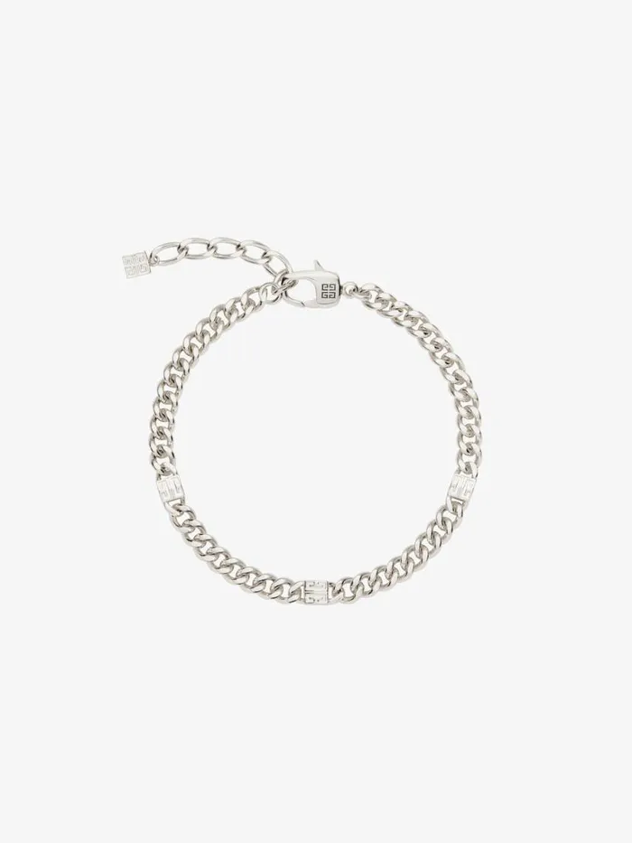 Men Jewelry Givenchy 4G Bracelet In Metal Silvery
