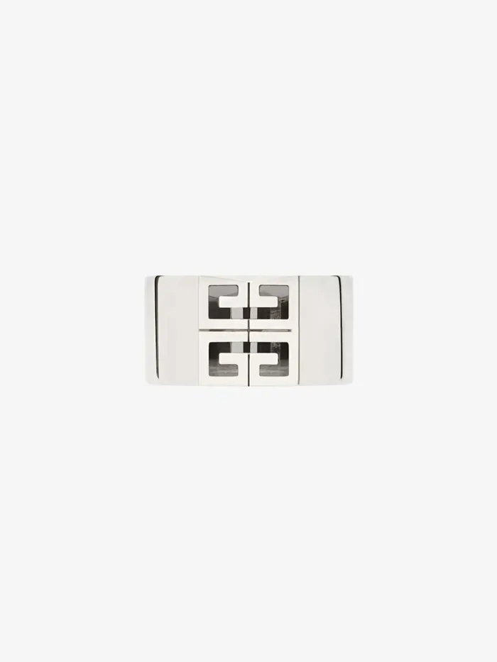 Men Jewelry Givenchy 4G Ring In Metal Silvery