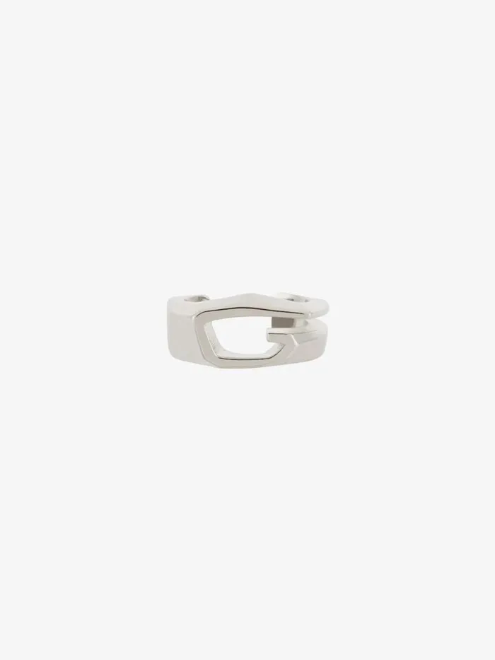 Men Jewelry Givenchy Giv Cut Earcuff In Metal Silvery