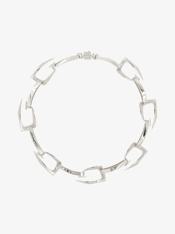 Men Jewelry Givenchy Giv Cut Necklace In Metal Silvery