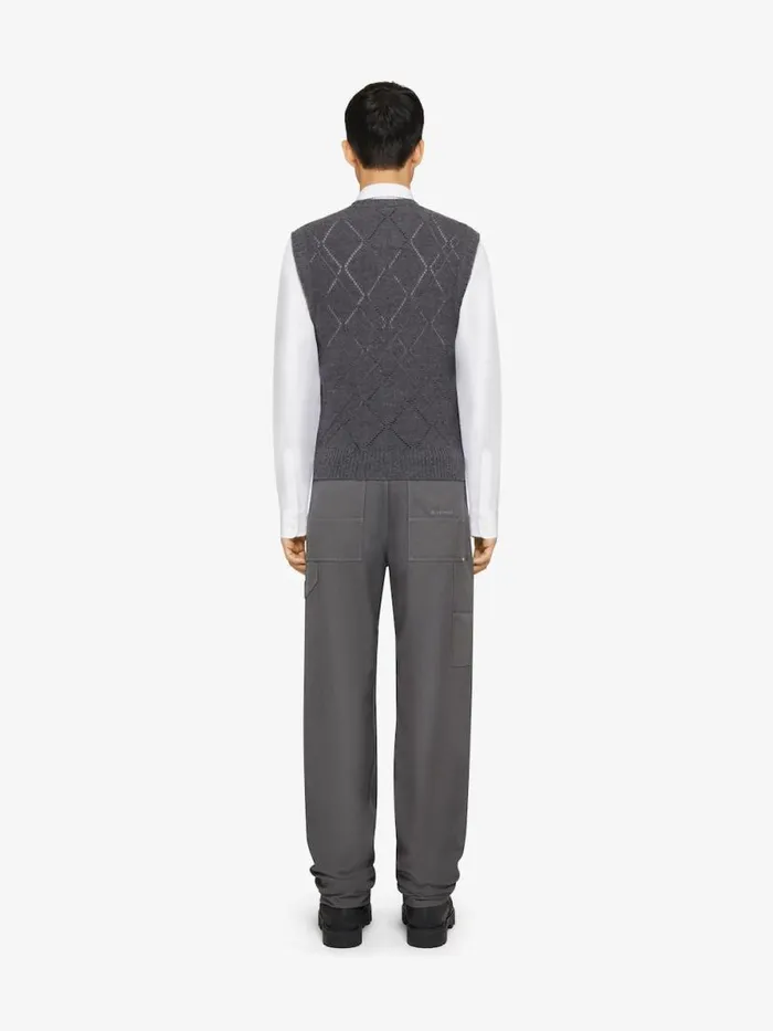 Men Knitwear Givenchy Cropped Sweater In Wool Medium Grey
