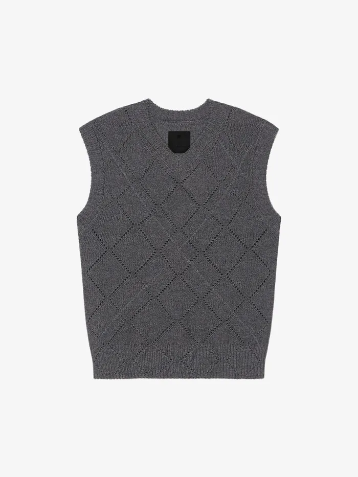 Men Knitwear Givenchy Cropped Sweater In Wool Medium Grey