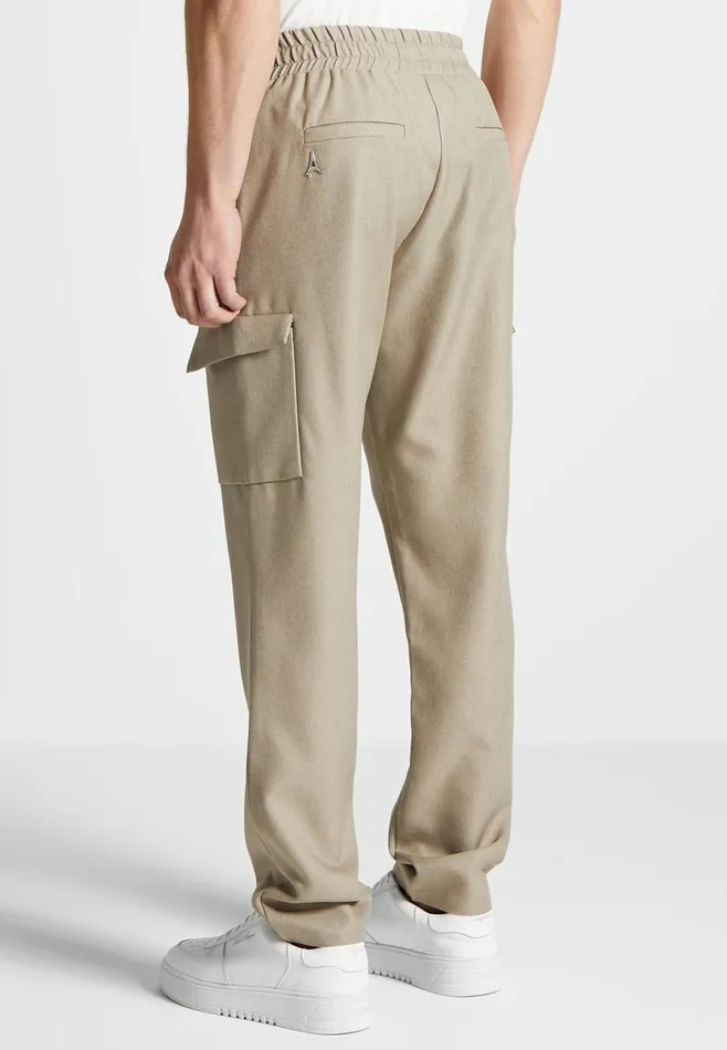 Men Manire De Voir Angular Pocket Cargo Pants Beige