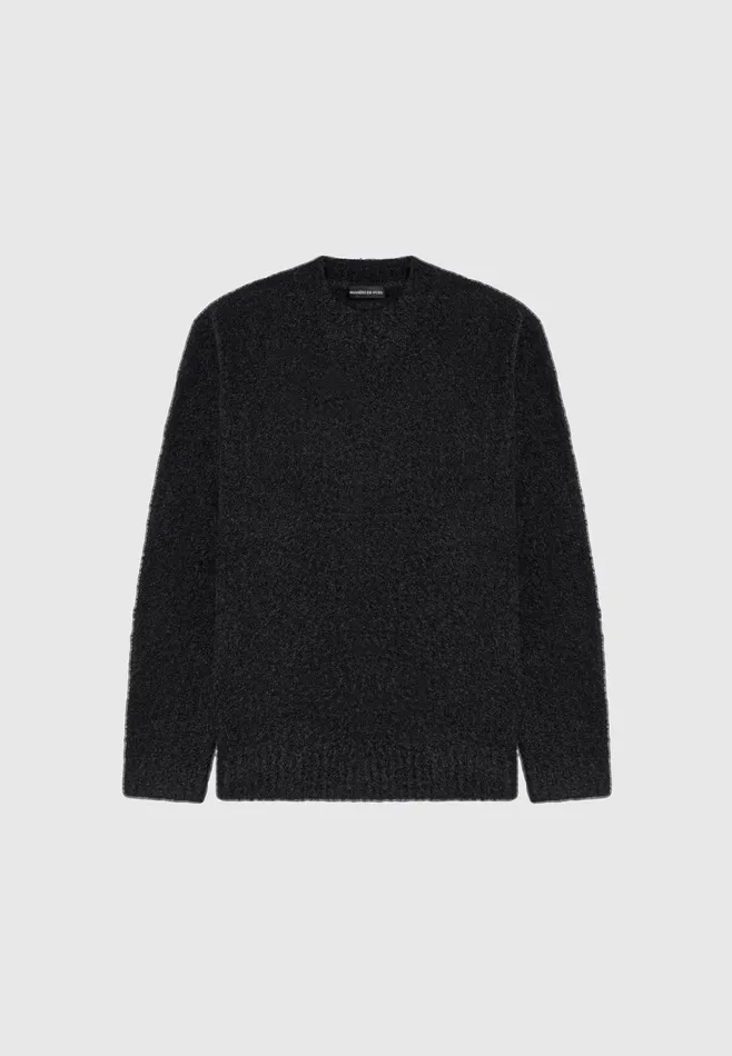 Men Manire De Voir Boucle Knit Jumper Black