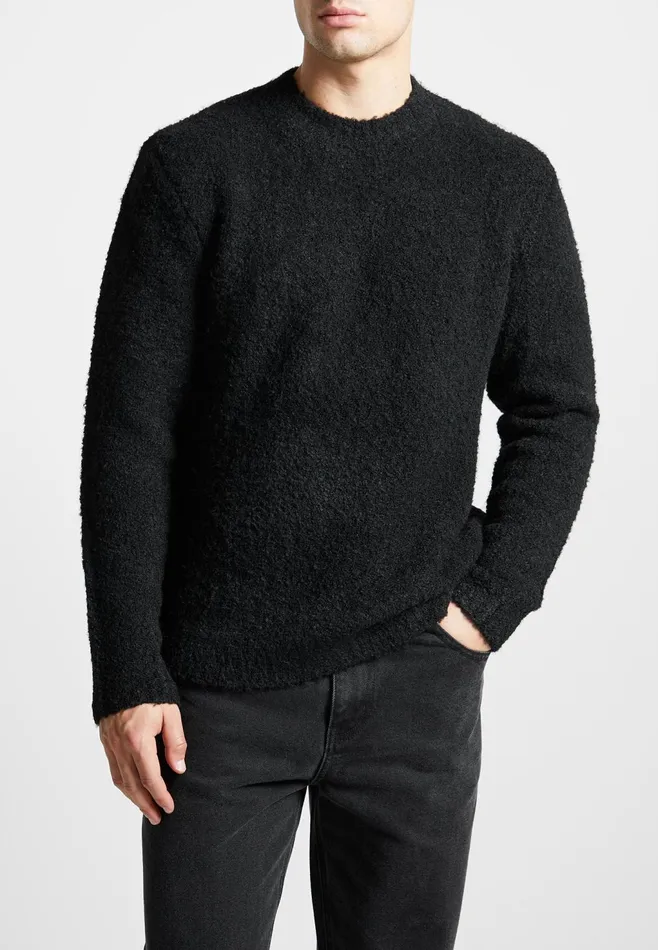 Men Manire De Voir Boucle Knit Jumper Black