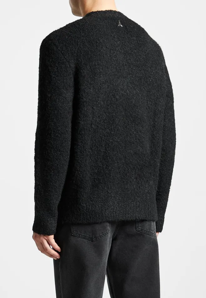 Men Manire De Voir Boucle Knit Jumper Black