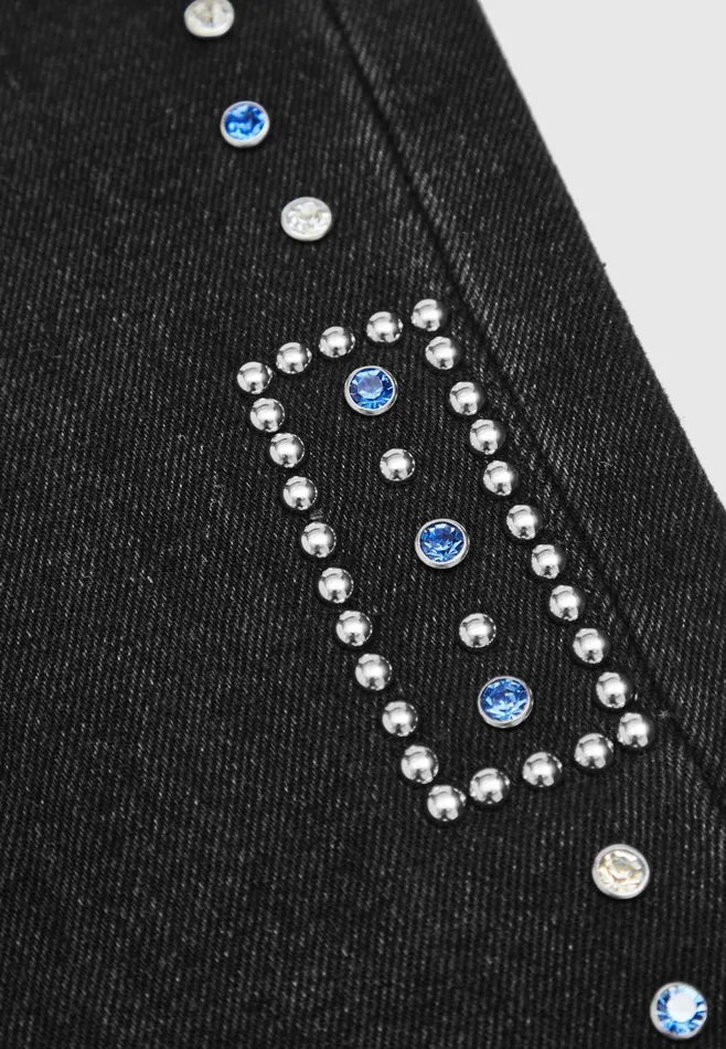 Men Manire De Voir Embellished Jeans Black