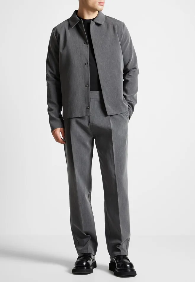 Men Manire De Voir Minimal Boxy Jacket Dark Grey