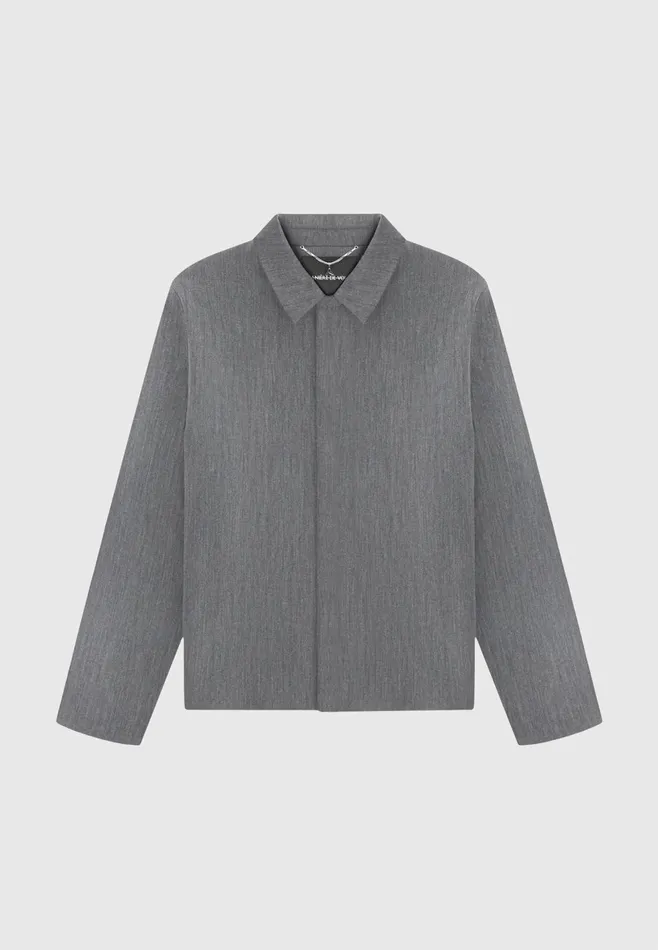Men Manire De Voir Minimal Boxy Jacket Dark Grey