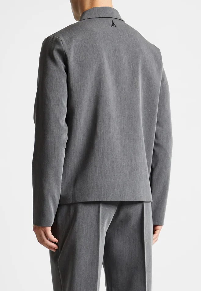 Men Manire De Voir Minimal Boxy Jacket Dark Grey