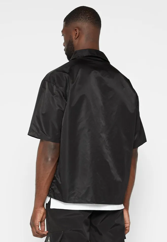 Men Manire De Voir Nylon Revere Shirt Black