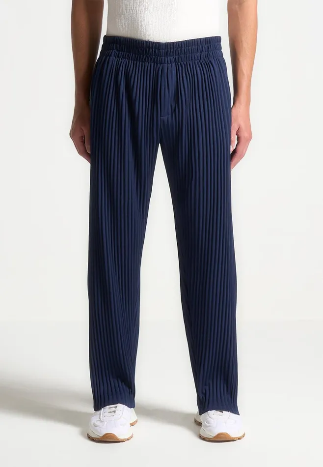 Men Manire De Voir Pleated Trousers Navy