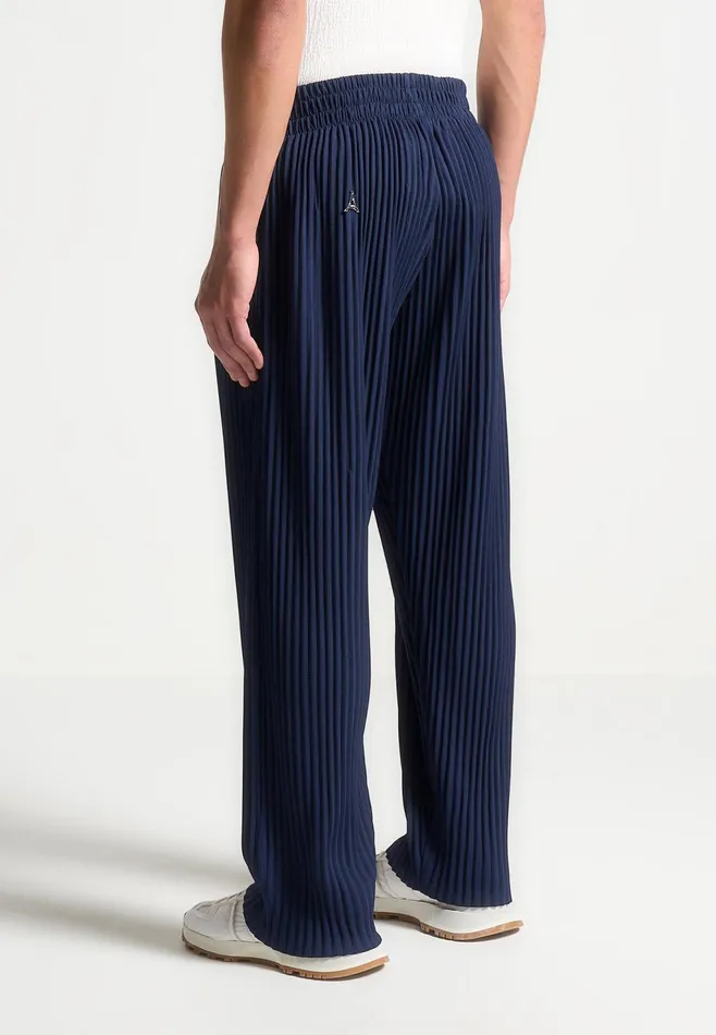Men Manire De Voir Pleated Trousers Navy