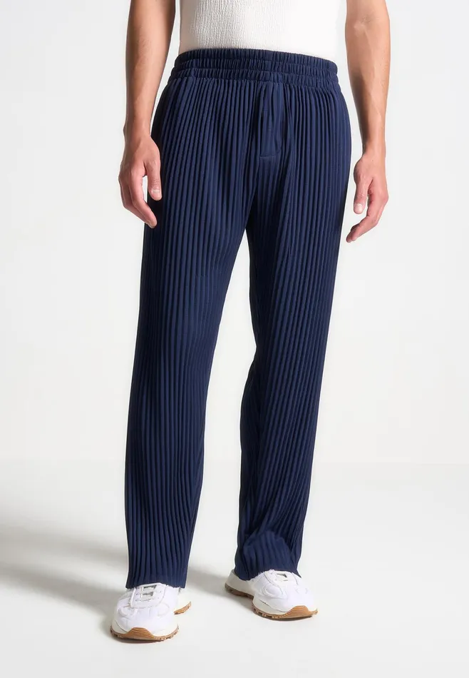 Men Manire De Voir Pleated Trousers Navy