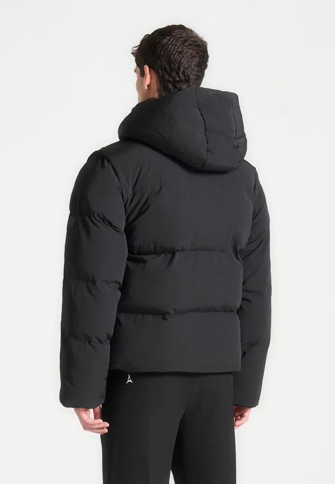 Men Manire De Voir Puffer Jacket With Removable Sleeves Black