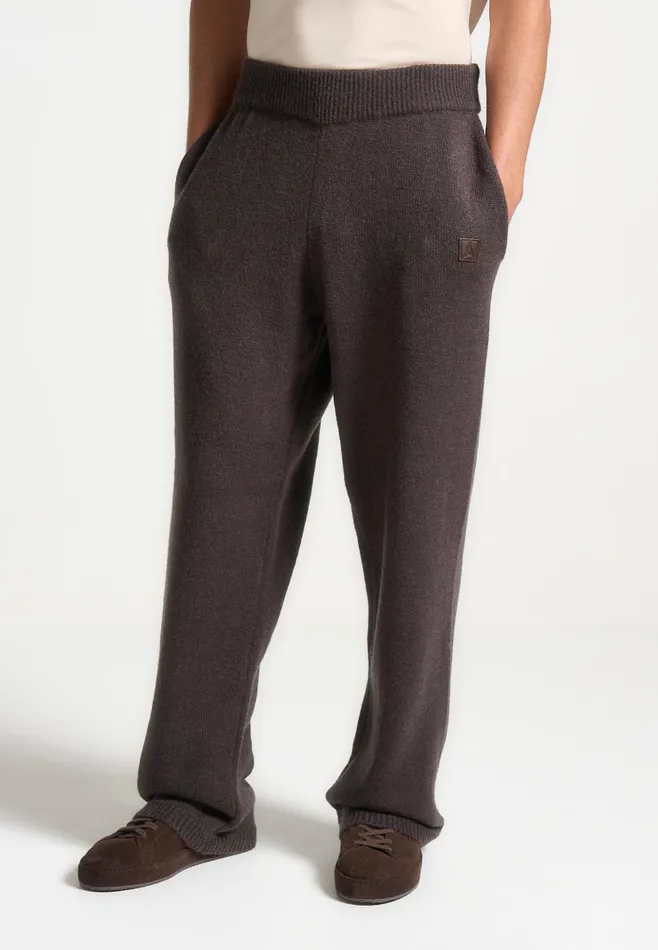 Men Manire De Voir Signature MohairBlend Joggers Brown