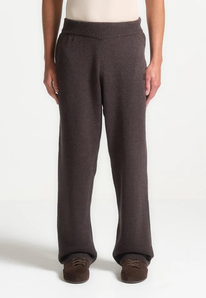 Men Manire De Voir Signature MohairBlend Joggers Brown