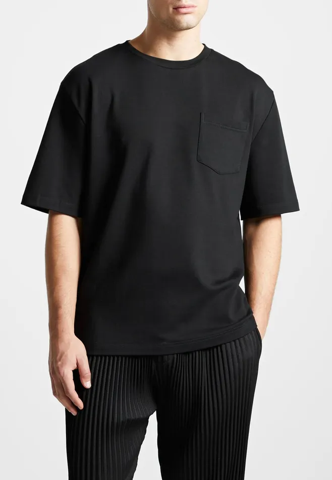Men Manire De Voir ternel Oversized Fit Cotton TShirt Black