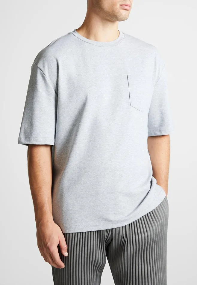 Men Manire De Voir ternel Oversized Fit Cotton TShirt Grey