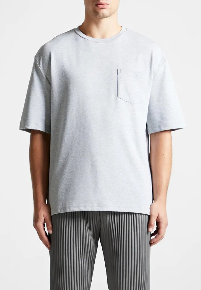 Men Manire De Voir ternel Oversized Fit Cotton TShirt Grey