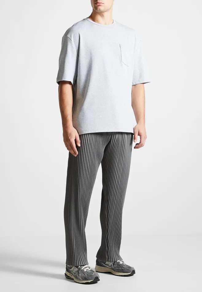 Men Manire De Voir ternel Oversized Fit Cotton TShirt Grey