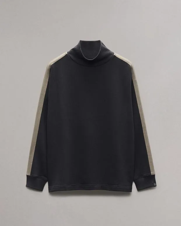 Men Mockneck Sweatshirt Black Sweatshirts rag and bone