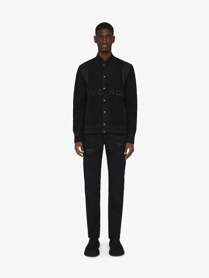 Men Outerwear and Blousons Givenchy GIVENCHY Varsity Jacket In Wool Black
