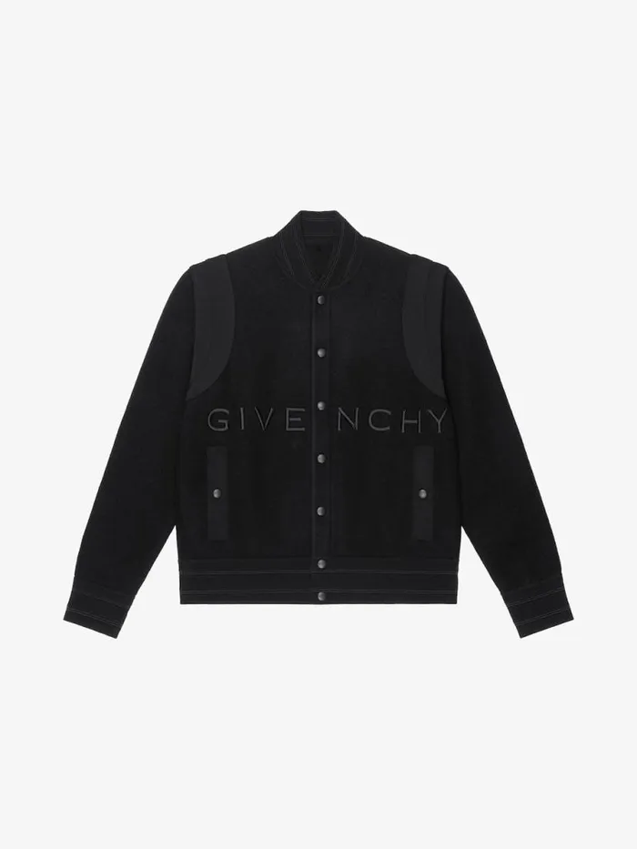 Men Outerwear and Blousons Givenchy GIVENCHY Varsity Jacket In Wool Black