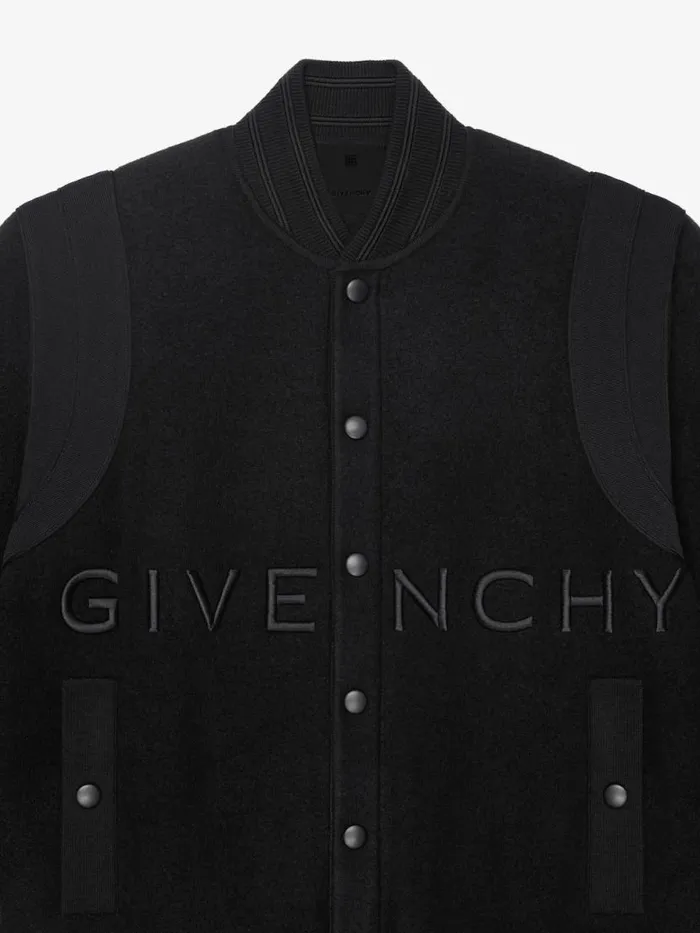 Men Outerwear and Blousons Givenchy GIVENCHY Varsity Jacket In Wool Black