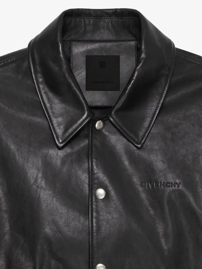 Men Outerwear and Blousons Givenchy Waistcoat In Leather Black
