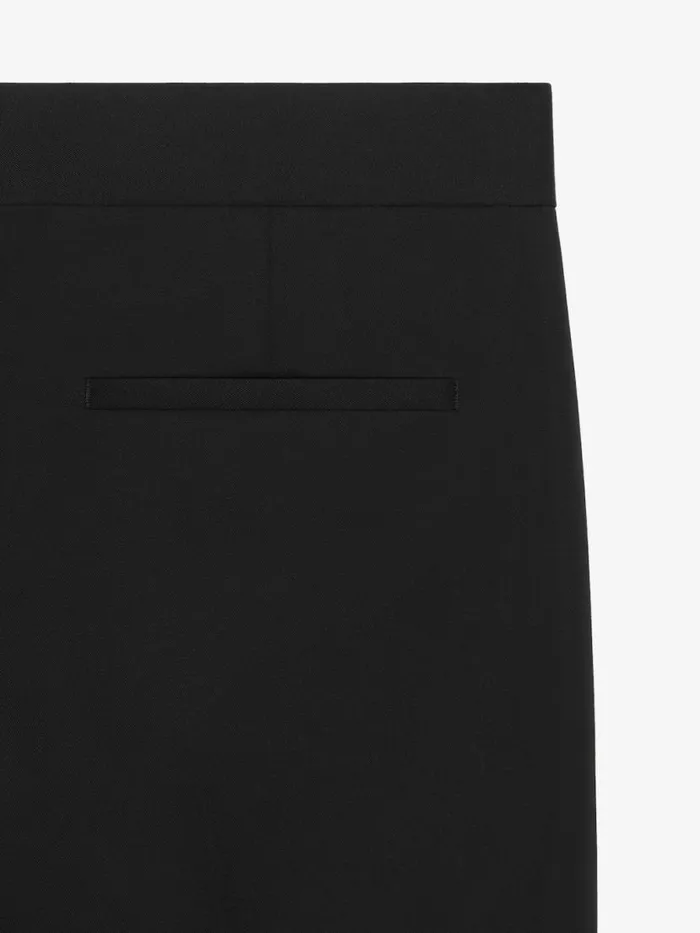 Men Pants and Shorts Givenchy Slim Fit Tailored Pants In Wool With Satin Details Black