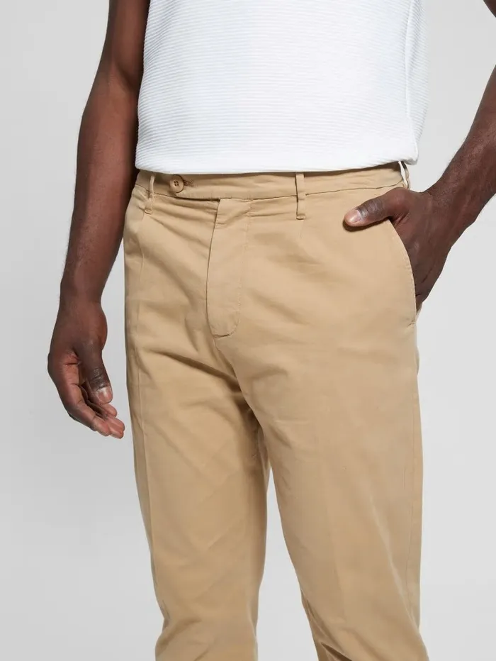 Men Pants and Shorts GUESS Noah Straight Pants Travertine Sand Men Pants and Shorts GUESS Noah Straight Pants Travertine Sand