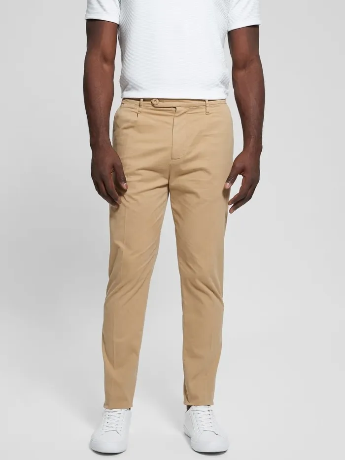 Men Pants and Shorts GUESS Noah Straight Pants Travertine Sand Men Pants and Shorts GUESS Noah Straight Pants Travertine Sand