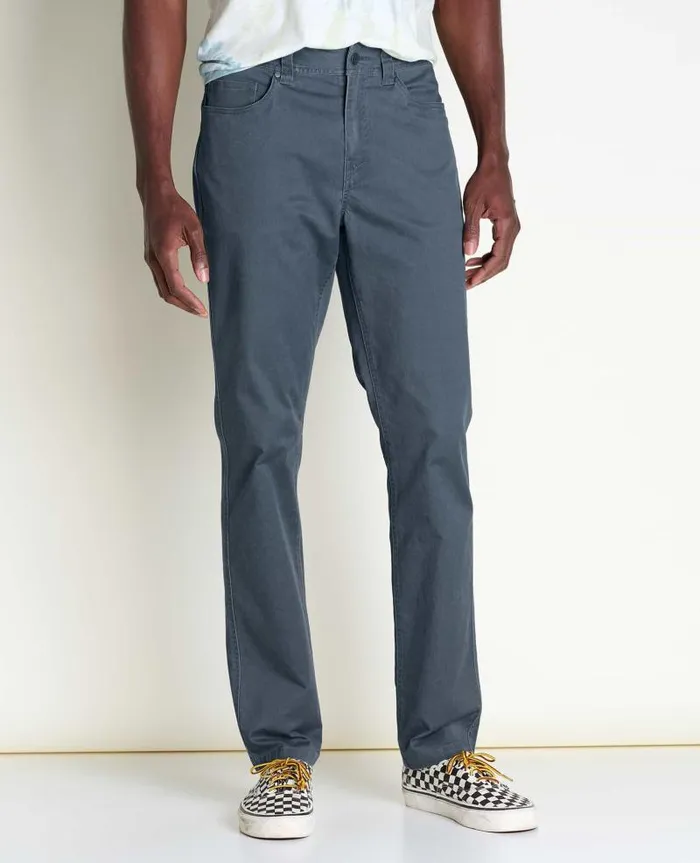 Men Pants Toad and Co Mission Ridge 5 Pocket Lean Pant Iron Vintage Wash