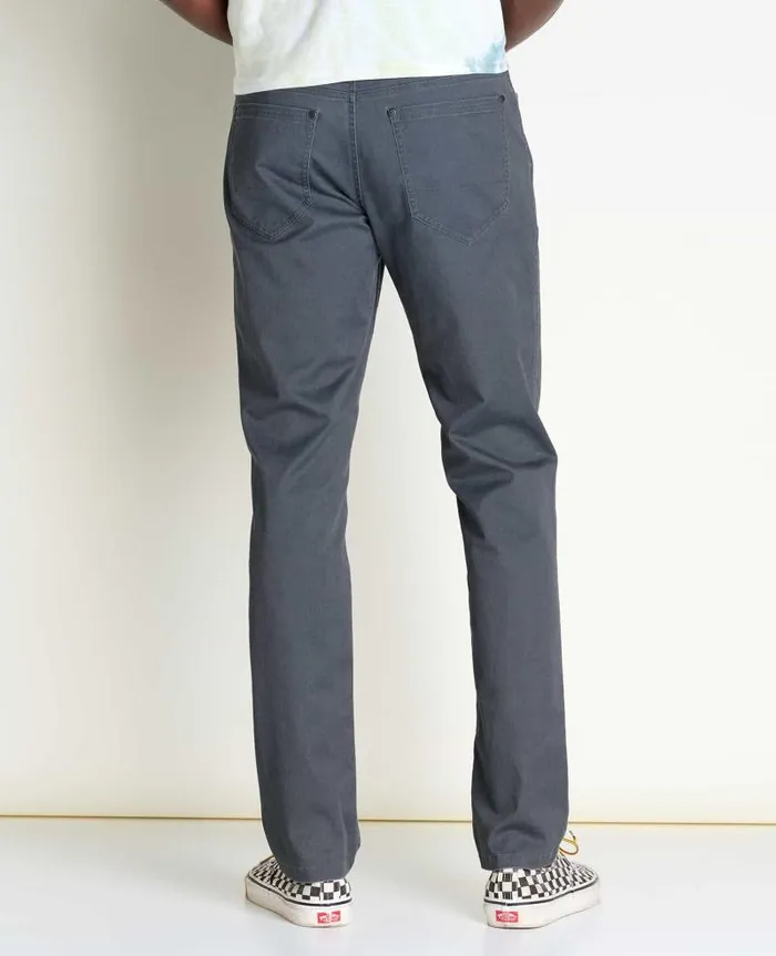 Men Pants Toad and Co Mission Ridge 5 Pocket Lean Pant Iron Vintage Wash