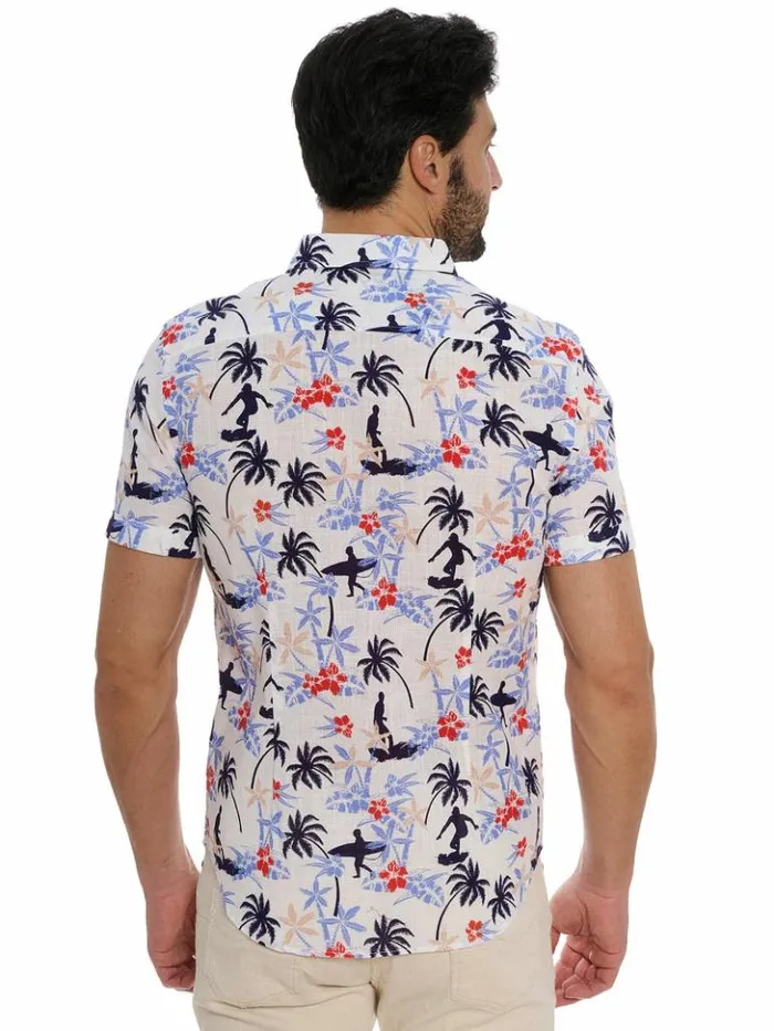 Men Robert Graham Button Down Shirts Bondi Short Sleeve Button Down Shirt Multi